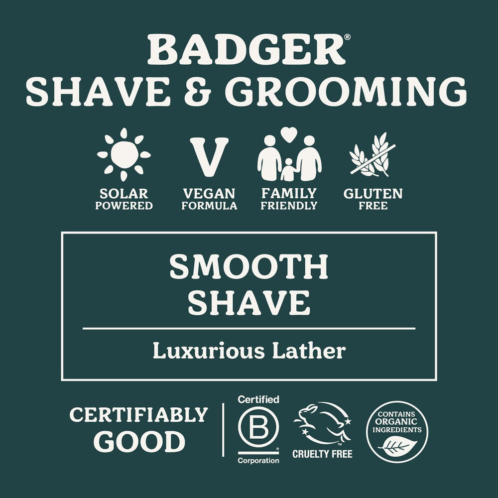 Badger galet rasage parfum naturel bergamote santal vanille, parfum léger