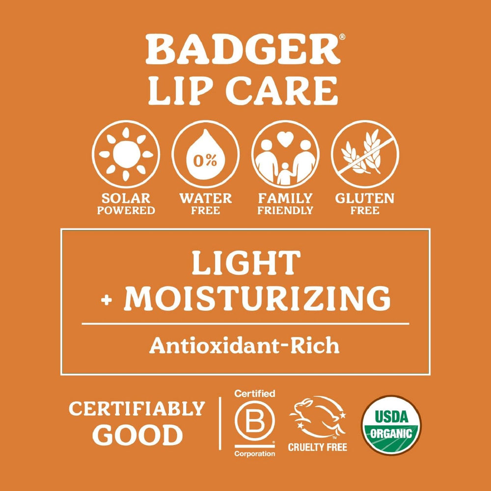 Swatch of Badger Highland Mint Lip Balm illustrating smooth application