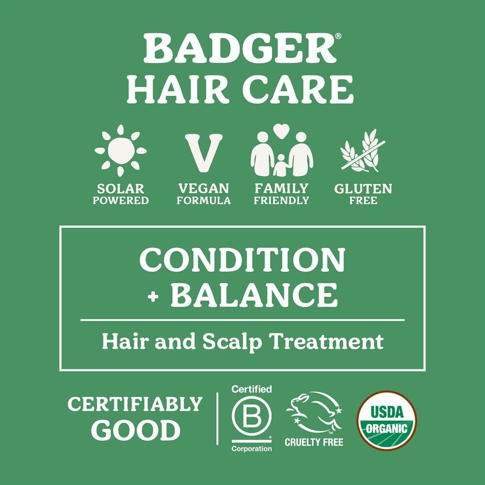 Badger Huile Jojoba, bouteille-pompe, option durable et naturelle pour les cheveux.