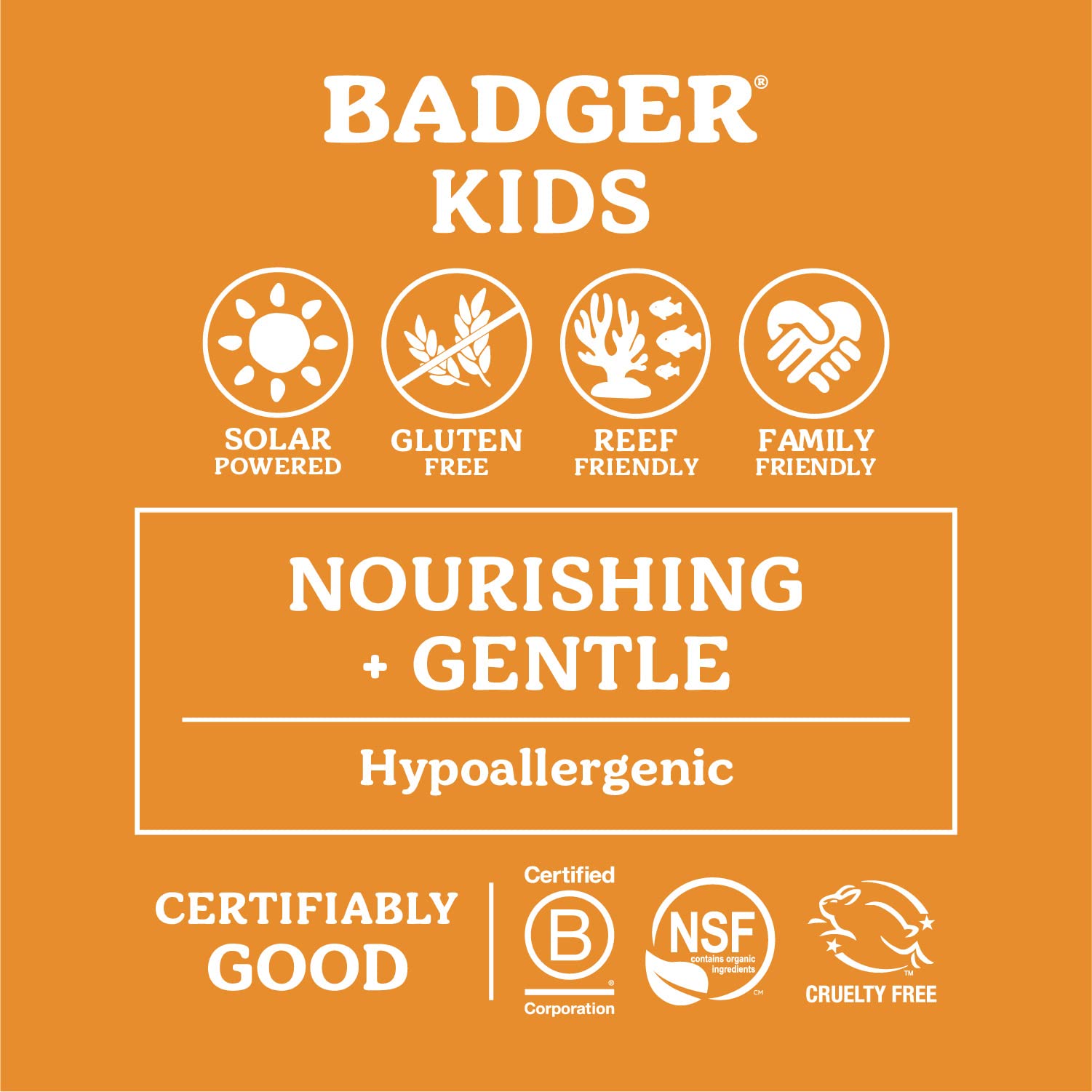 Texture légère de la crème solaire minérale Badger Kids à étaler facilement