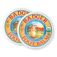 Baume Badger pour pieds dans son pot de 2 oz, hydratation durable