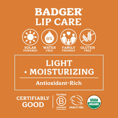 Badger unscented classic lip balm swatch on hand showing silky finish