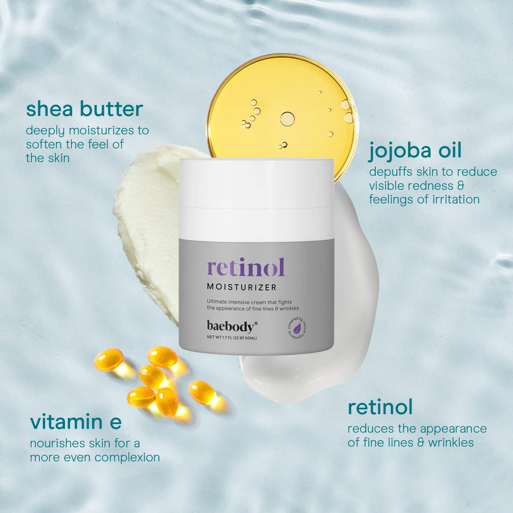 Baebody soin anti‑âge – vitamine E pour nourrir et protéger.