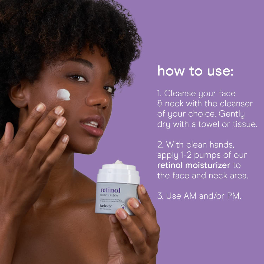 Baebody crème visage rétinol – utilisation quotidienne facilitée.