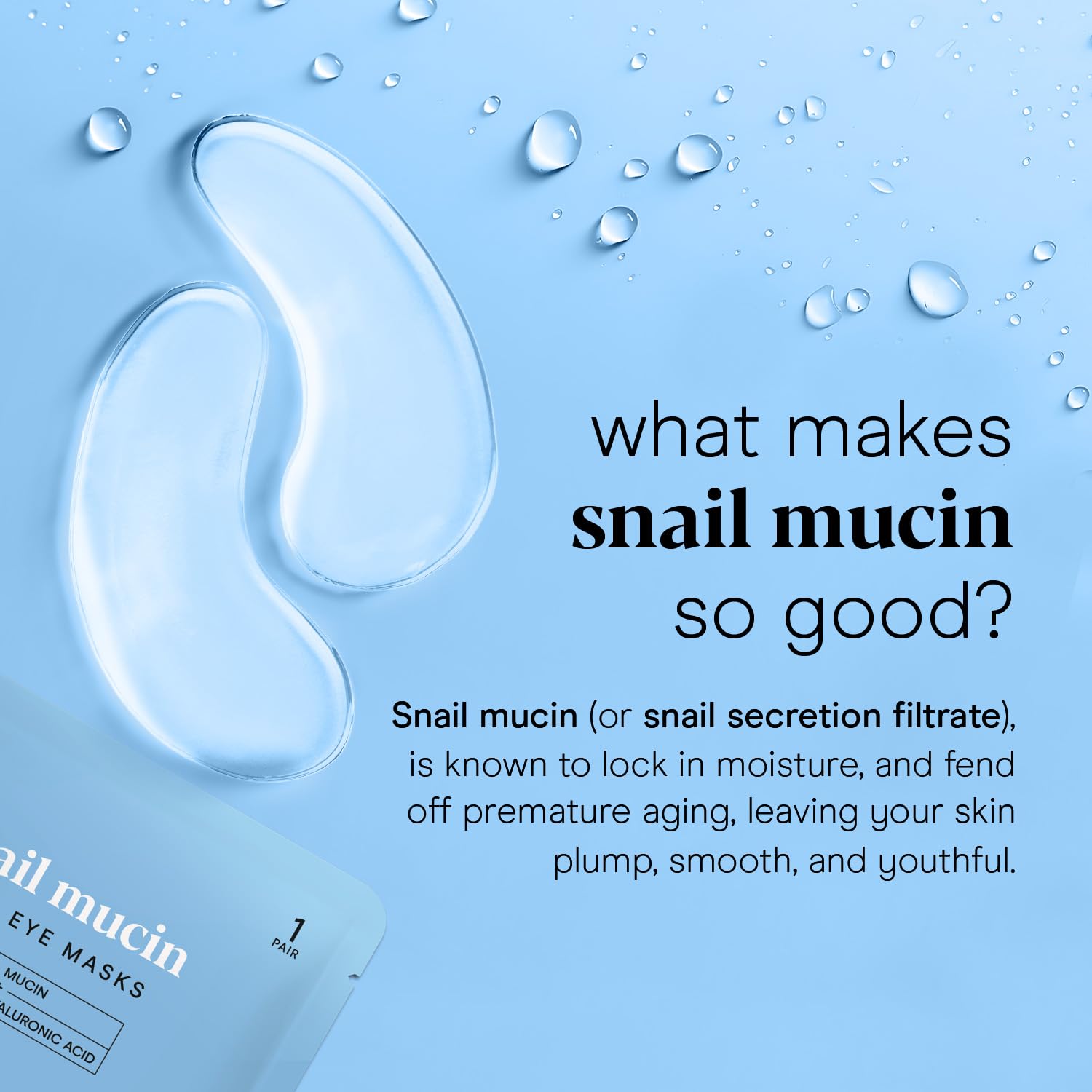 Baebody patchs yeux mucin escargot – effet hydratant immédiat