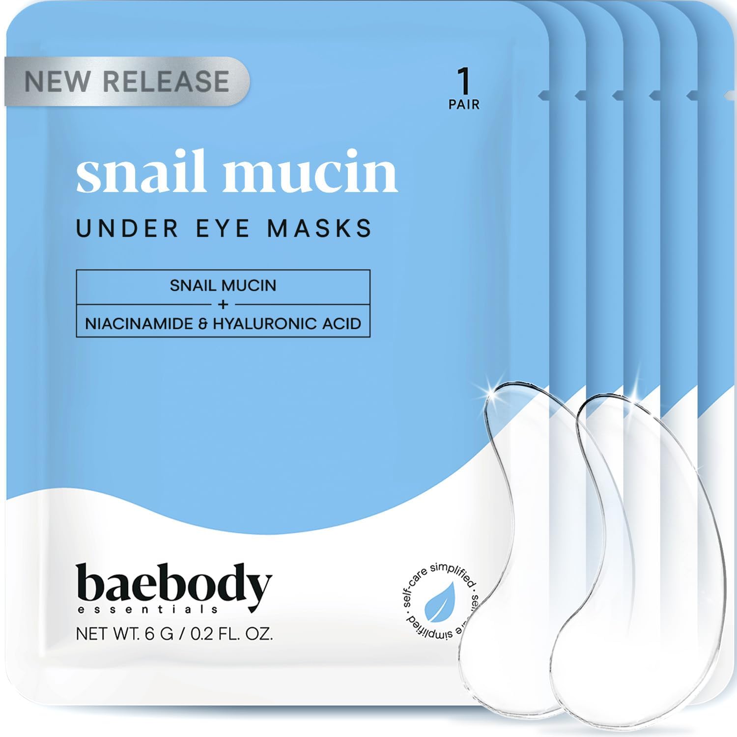Baebody patchs yeux mucin escargot – emballage pratique pour voyage