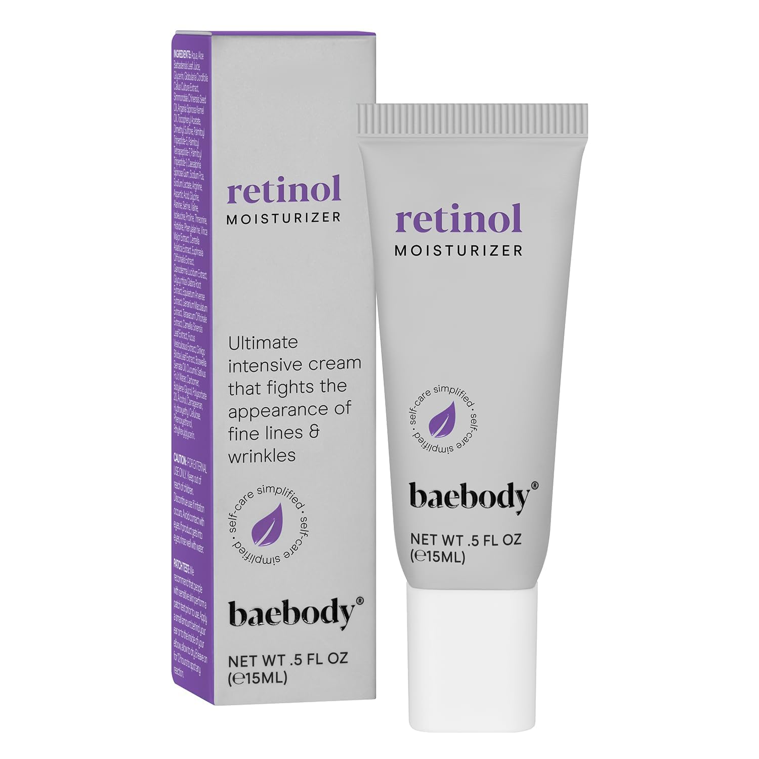 Baebody Retinol Crème Visage Mini Bouteille: soin pratique en voyage pour l'éclat.