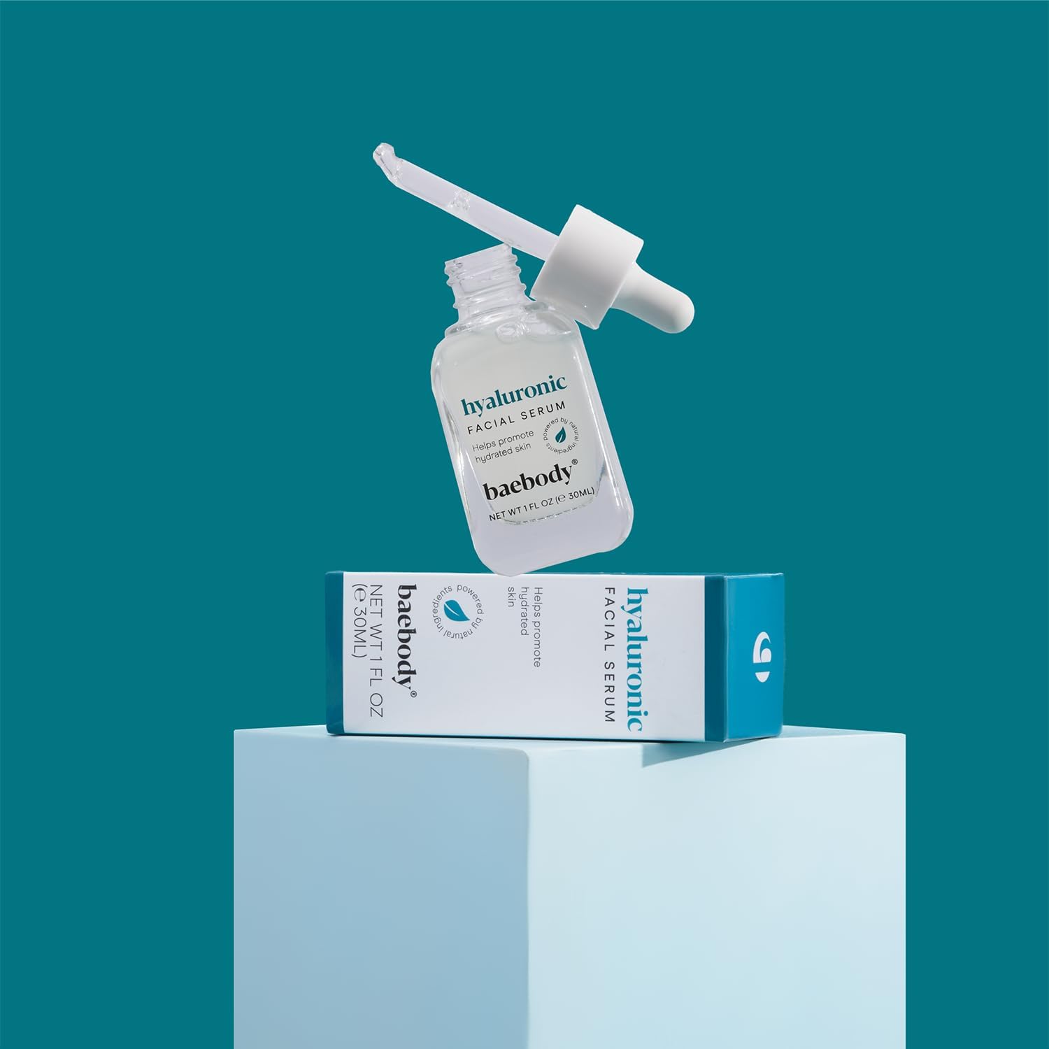 Rituel quotidien simple avec Baebody Hyaluronique pour hydratation et confort.