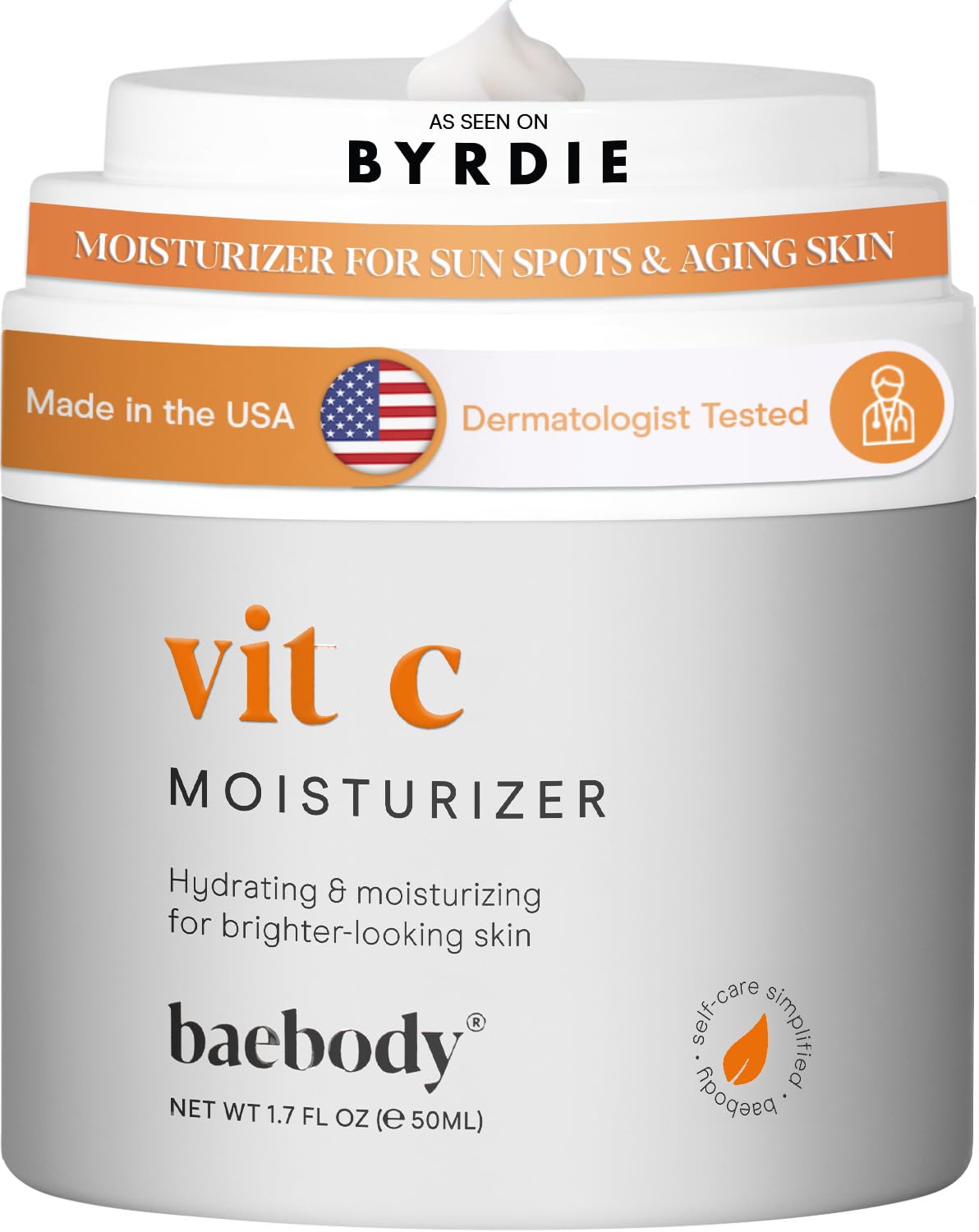 Baebody vitamine C crème visage pompe – hydratation et éclat quotidiens