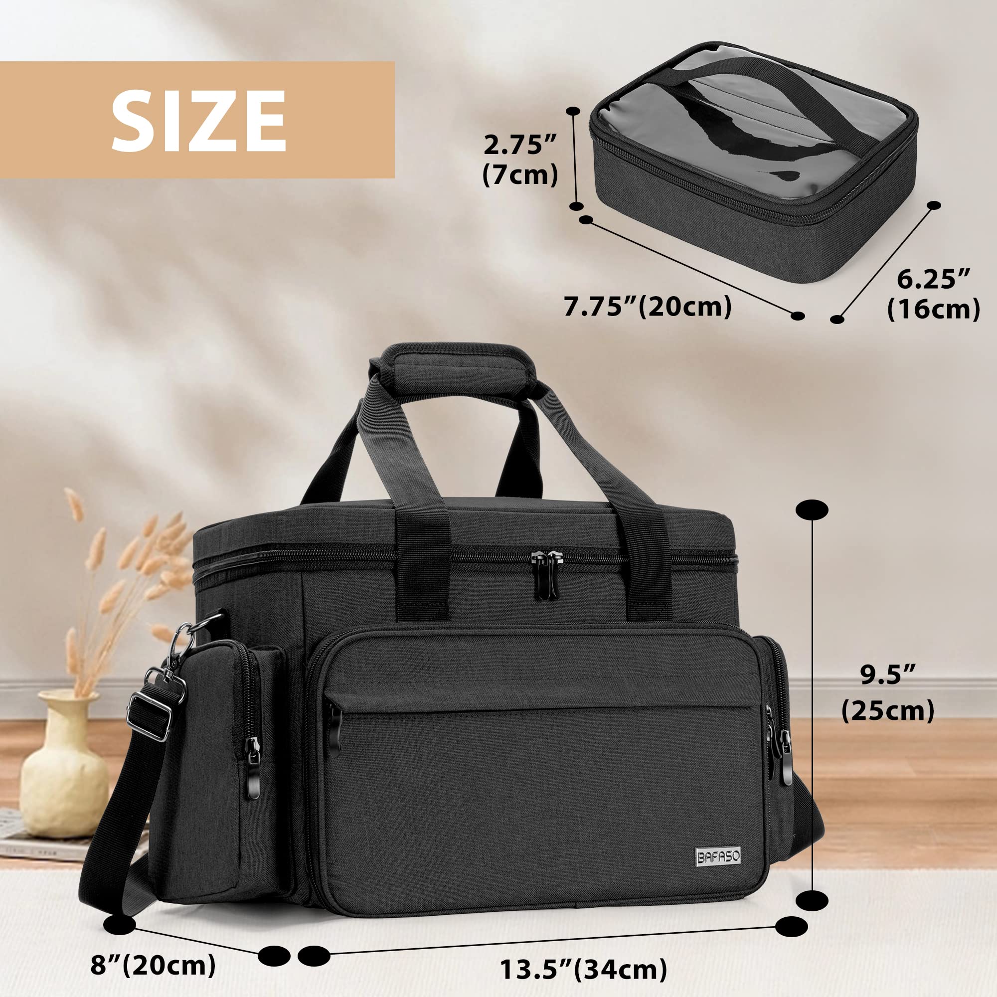 BAFASO grand sac maquillage – poignée et sangle confortables pour le voyage