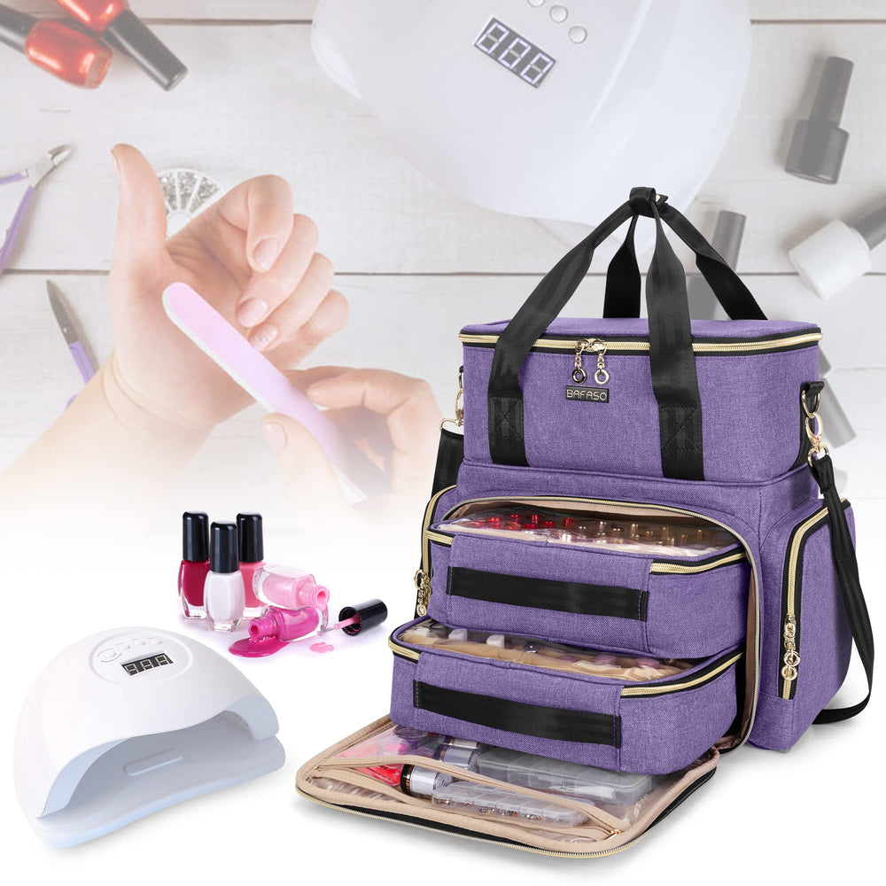 BAFASO Organisateur Vernis Double-Couche, dimensions compactes idéales pour le rangement.
