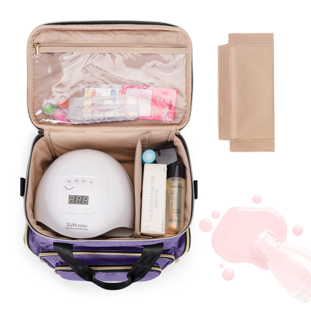 BAFASO Organisateur Vernis Double-Couche, emplacement lampe intégré pour pratique à domicile.