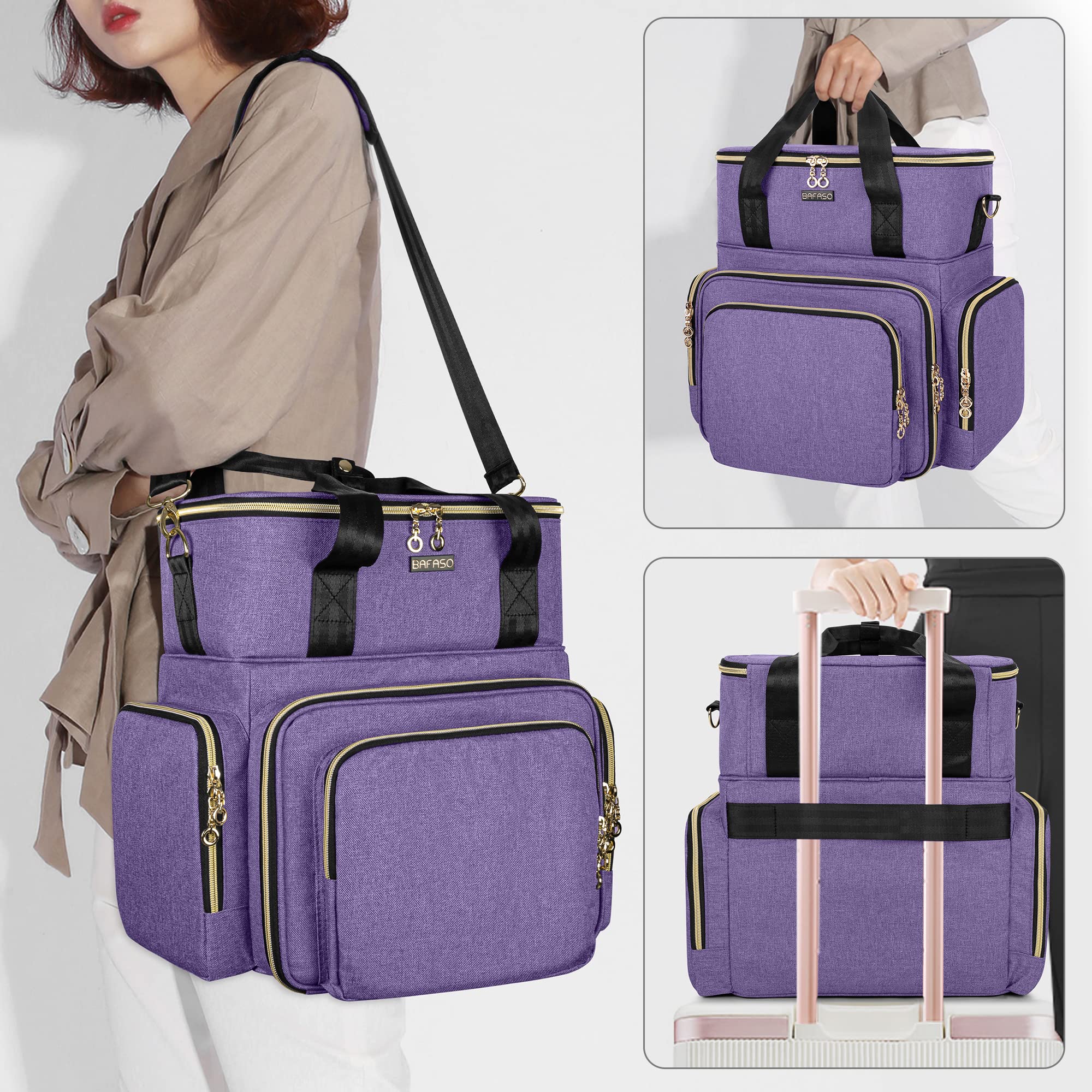 BAFASO Organisateur Vernis Double-Couche, poches amovibles facilitant le rangement des vernis.