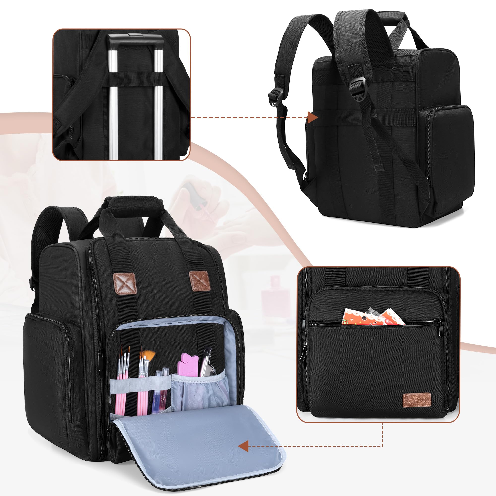 BAFASO poches outils et accessoires de manucure bien organisés