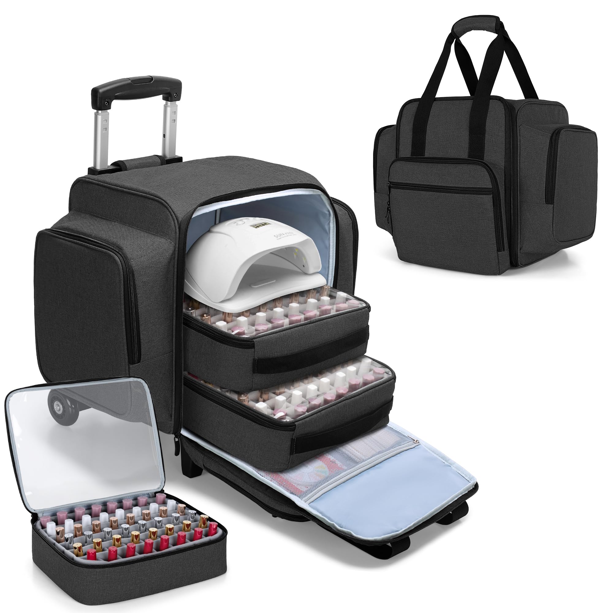 BAFASO rangeur vernis roulant 144 bouteilles, rangement pratique et robuste.