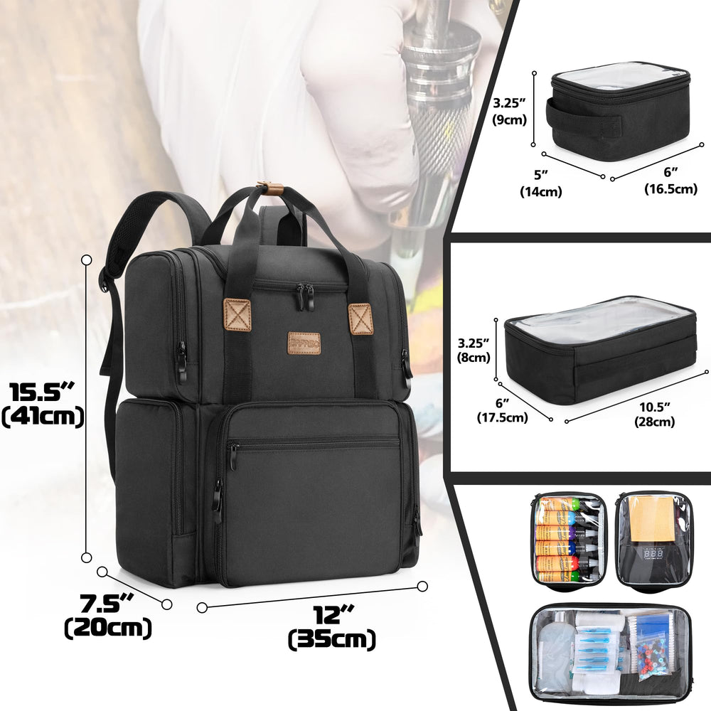 BAFASO sac à dos tatouage, poche rembourrée pour iPad et tablette