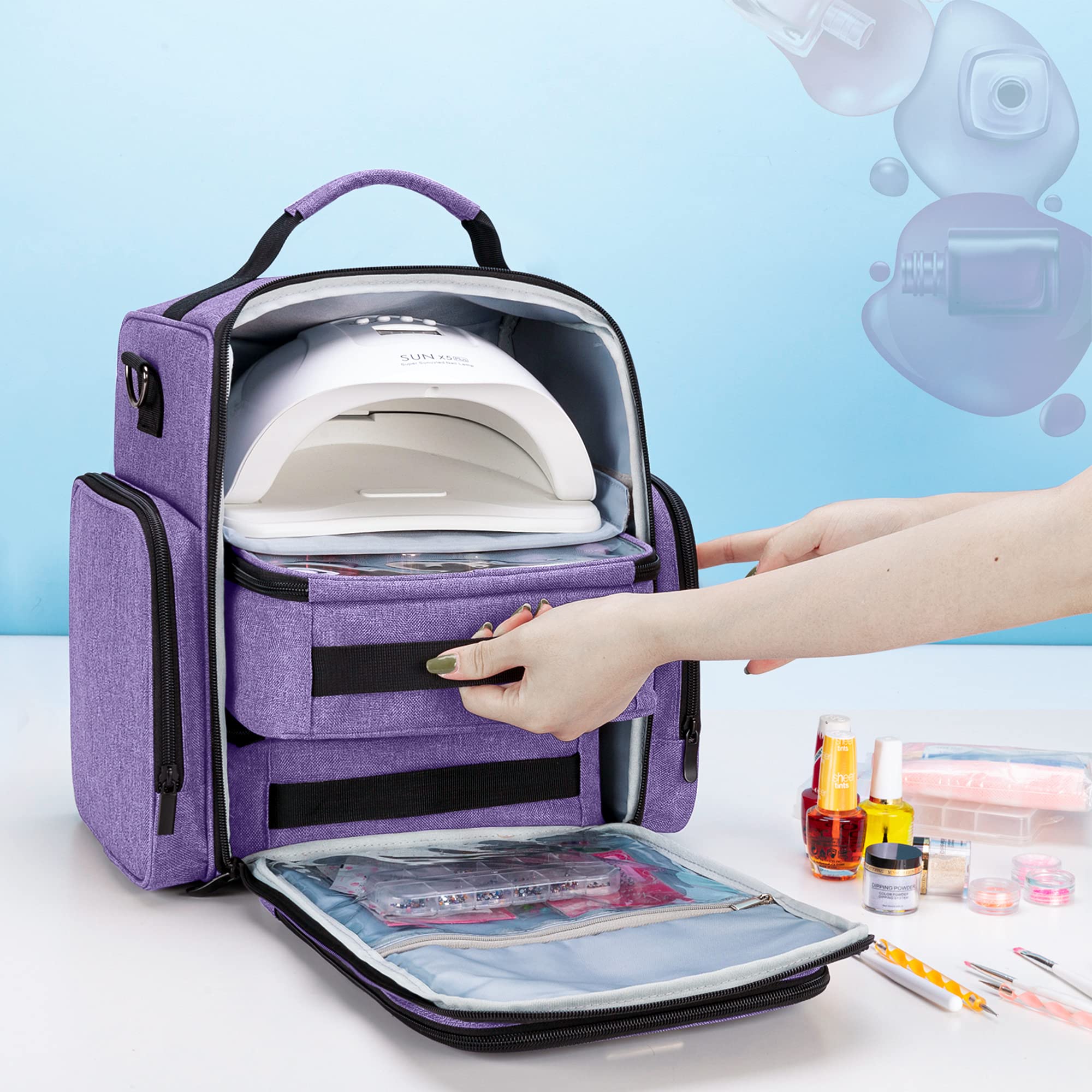 BAFASO Valise violet – transport facile et élégant.
