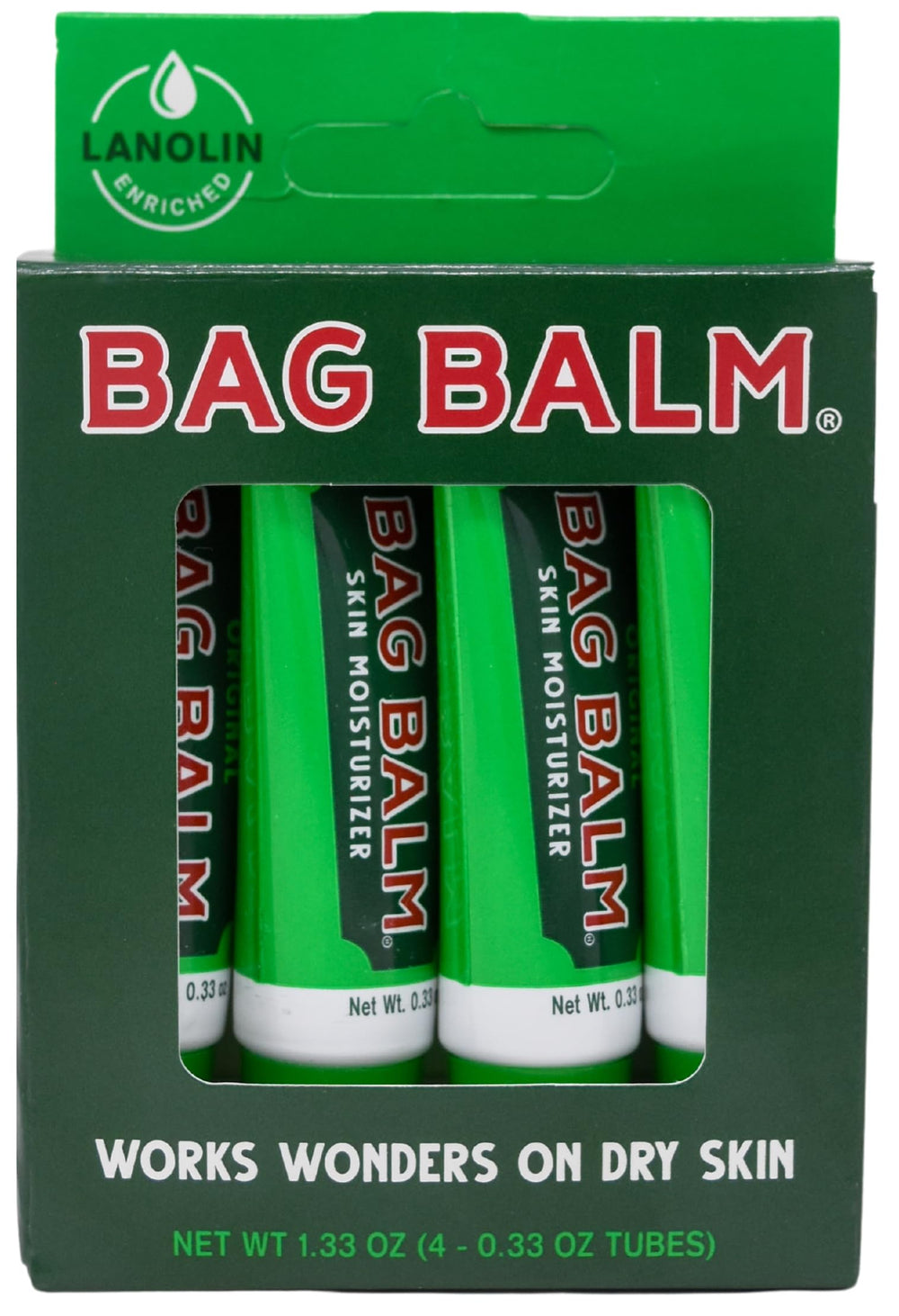 Bag Balm Original – boîte cadeau prête à offrir pour la peau et les lèvres.