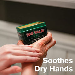 Bag Balm Gros plan sur lanoline et ingrédients naturels.