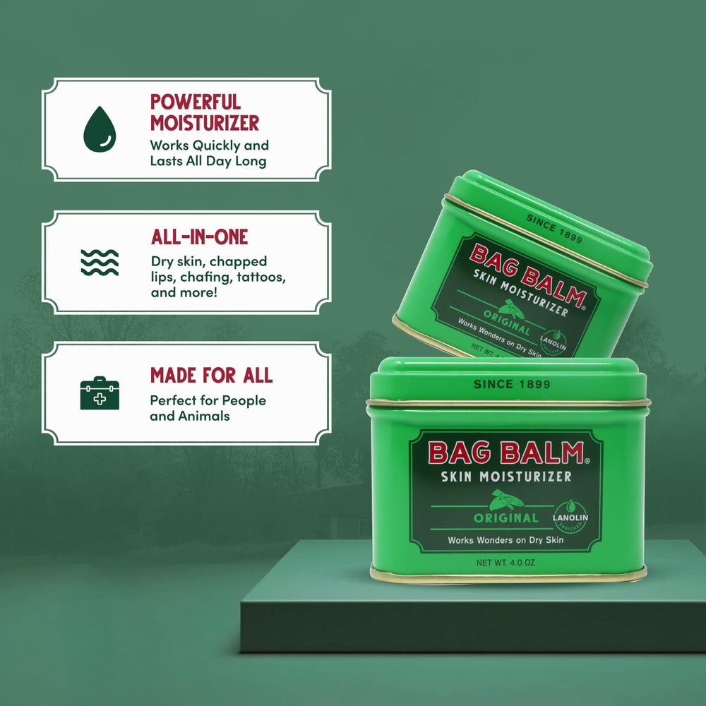 Lèvres gercées avec Bag Balm: douceur et protection en douceur.