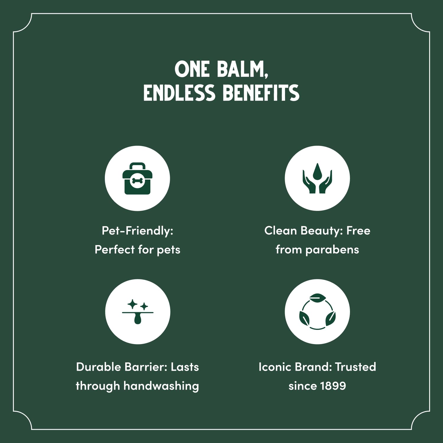 Bag Balm Original – sans parfum et sans alcool pour une utilisation sûre.
