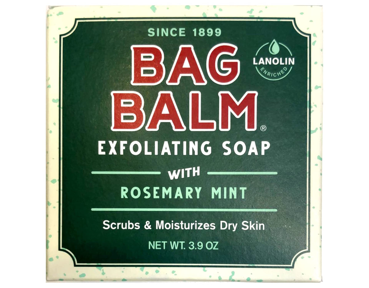 Savon exfoliant Bag Balm pour mains et corps, texture douce et nettoyante