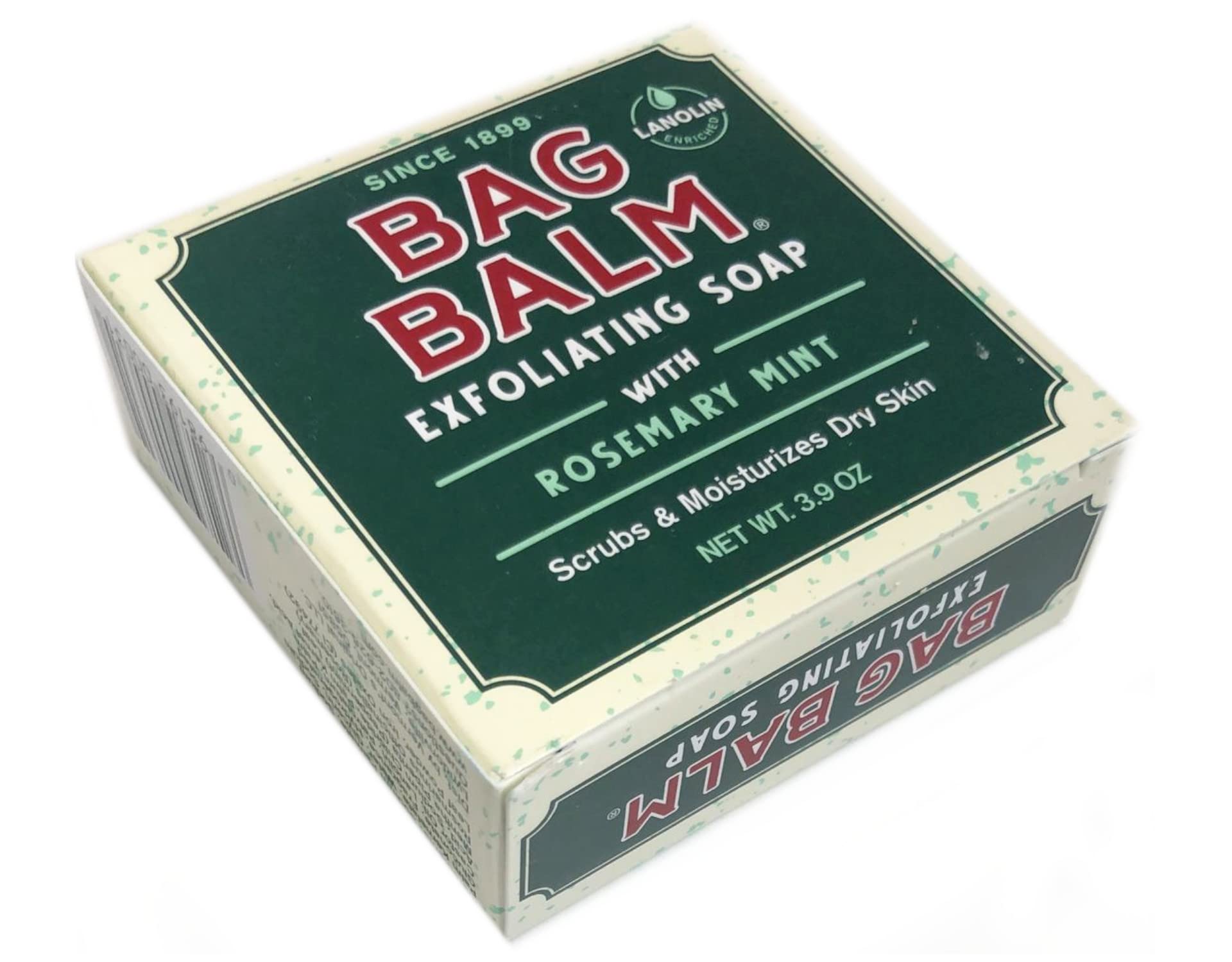 Bag Balm savon exfoliant, parfum menthe-romarin léger et frais