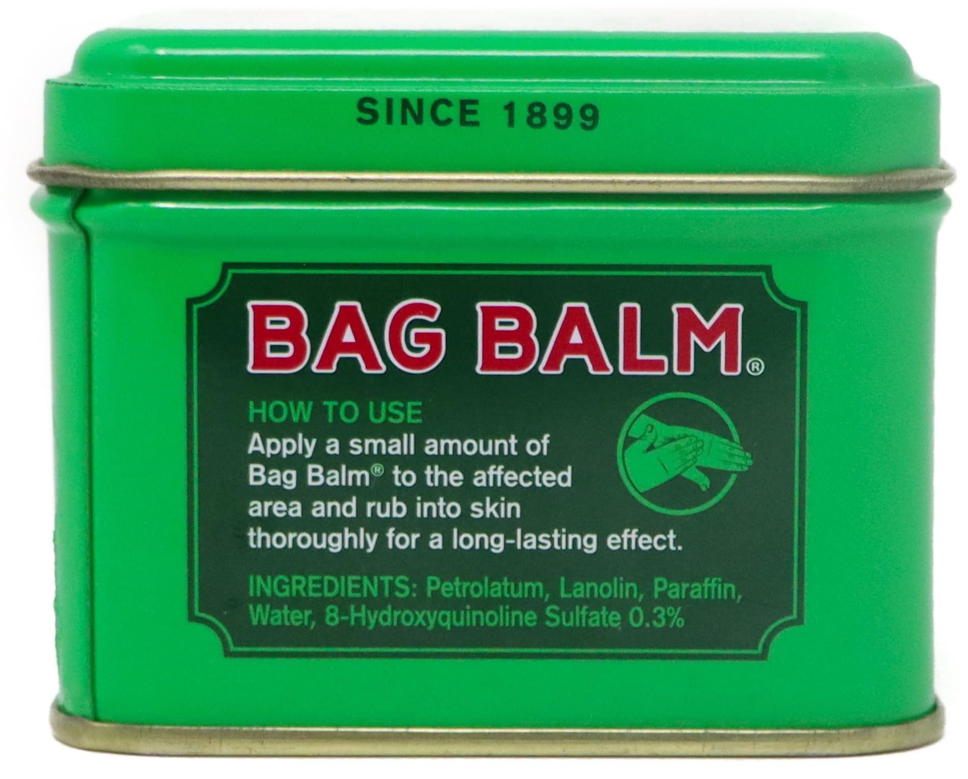 Texture crème sans parfum de Bag Balm, douceur rapide pour la peau.