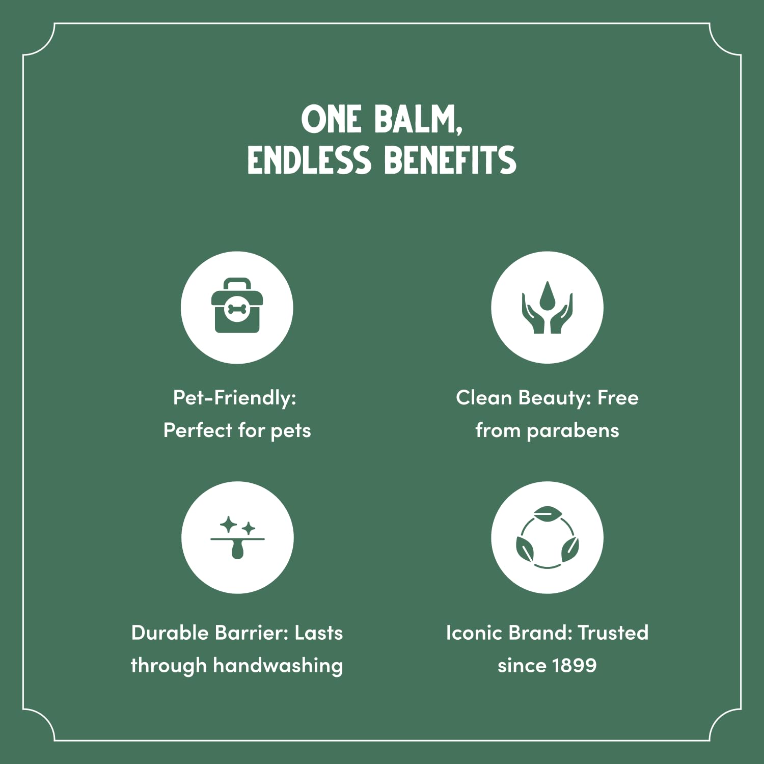 Usage sûr pour animaux et humains avec Bag Balm.