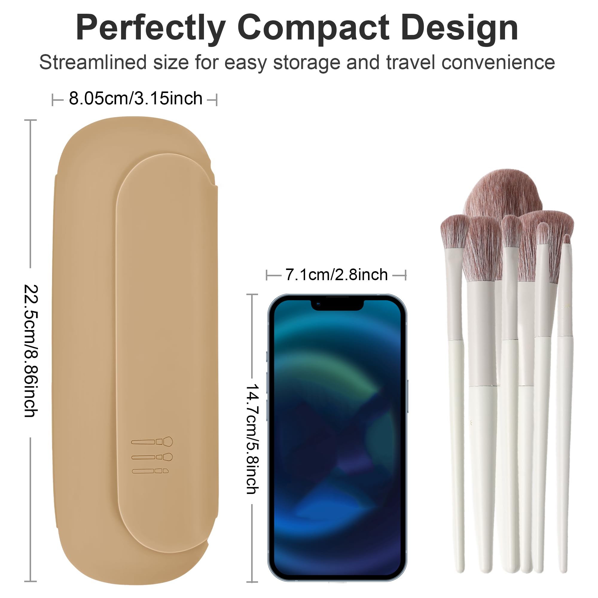 BAGCRAZY porte pinceaux jusqu'à 8,5 pouces – convient aux sets complets