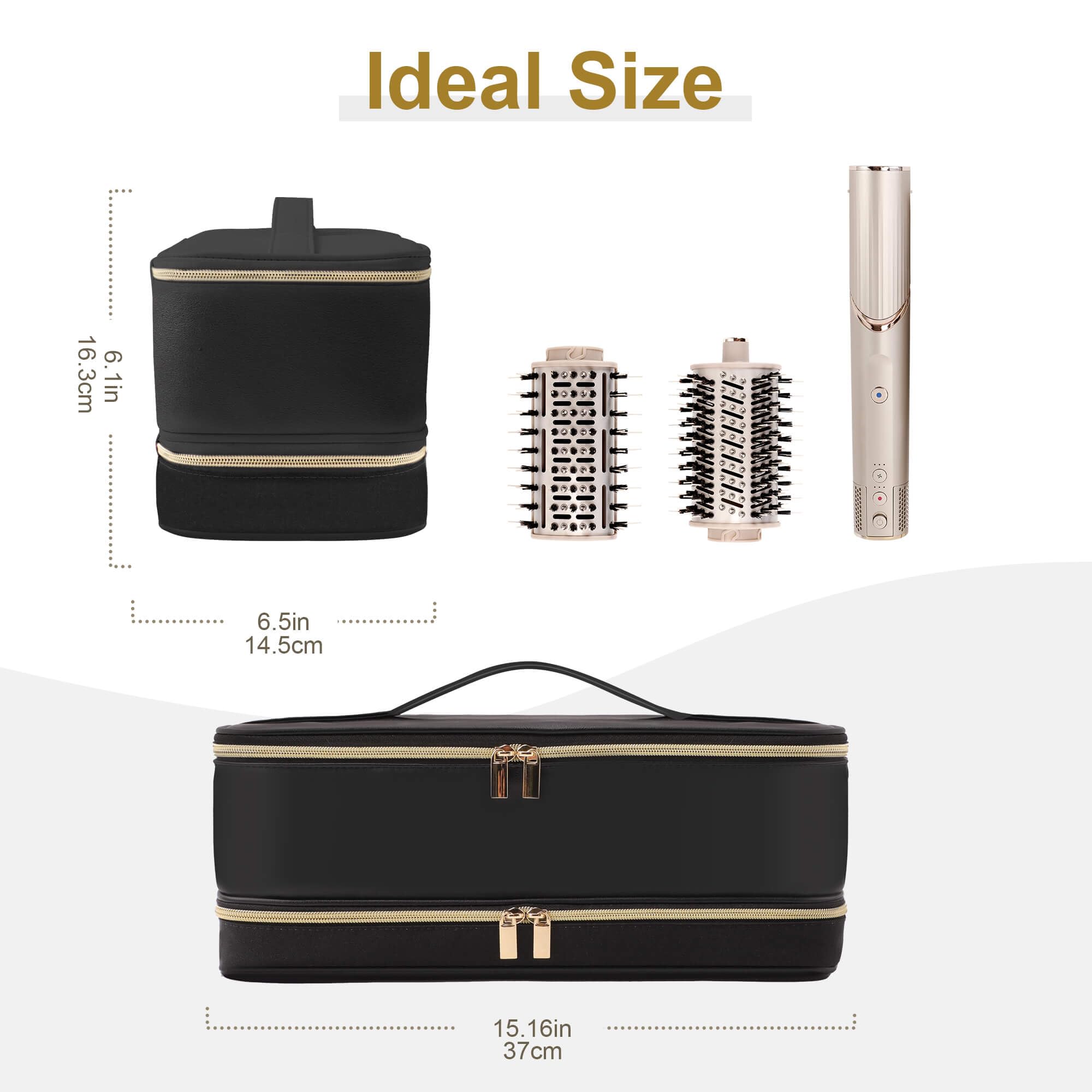 BAGCRAZY transparent compartment enables quick access to attachments.