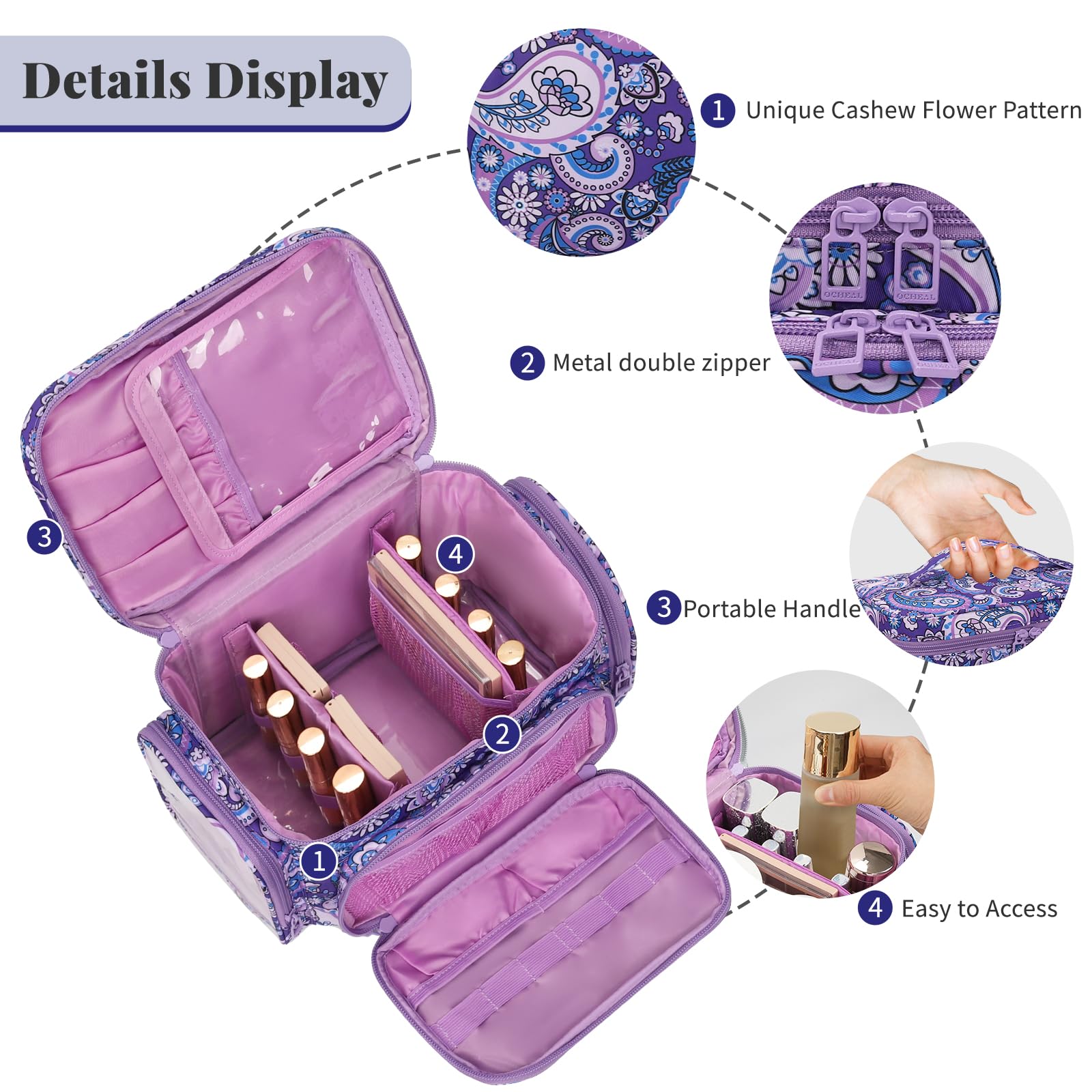 Bagmoly Compartiment pinceaux amovible pour ranger efficacement vos pinceaux.