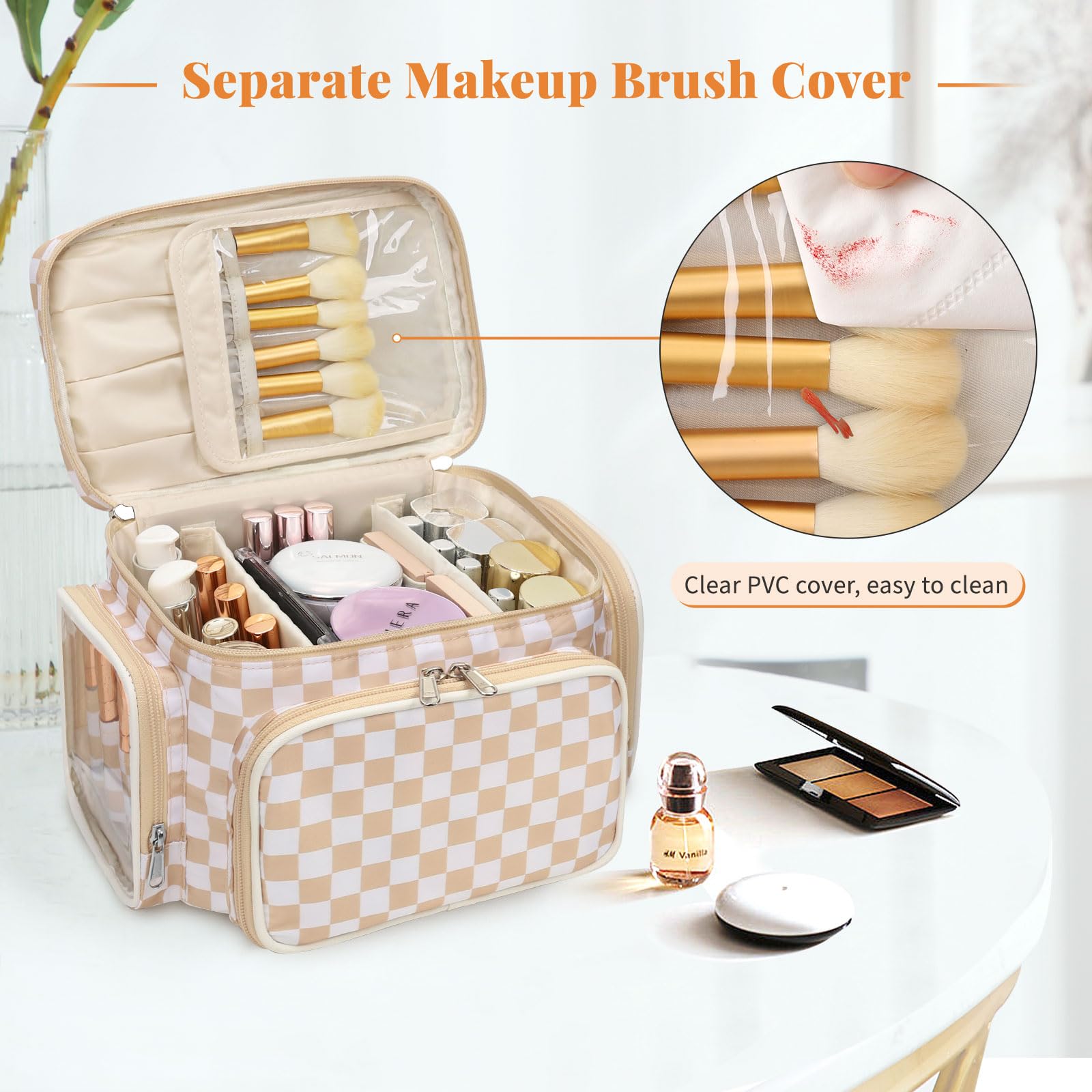 Bagmoly sac maquillage emplacement pinceaux : rangement pinceaux pratique
