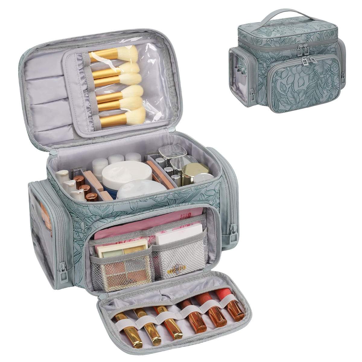 Bagmoly grande trousse-maquillage vertical, rangement optimal en voyage.