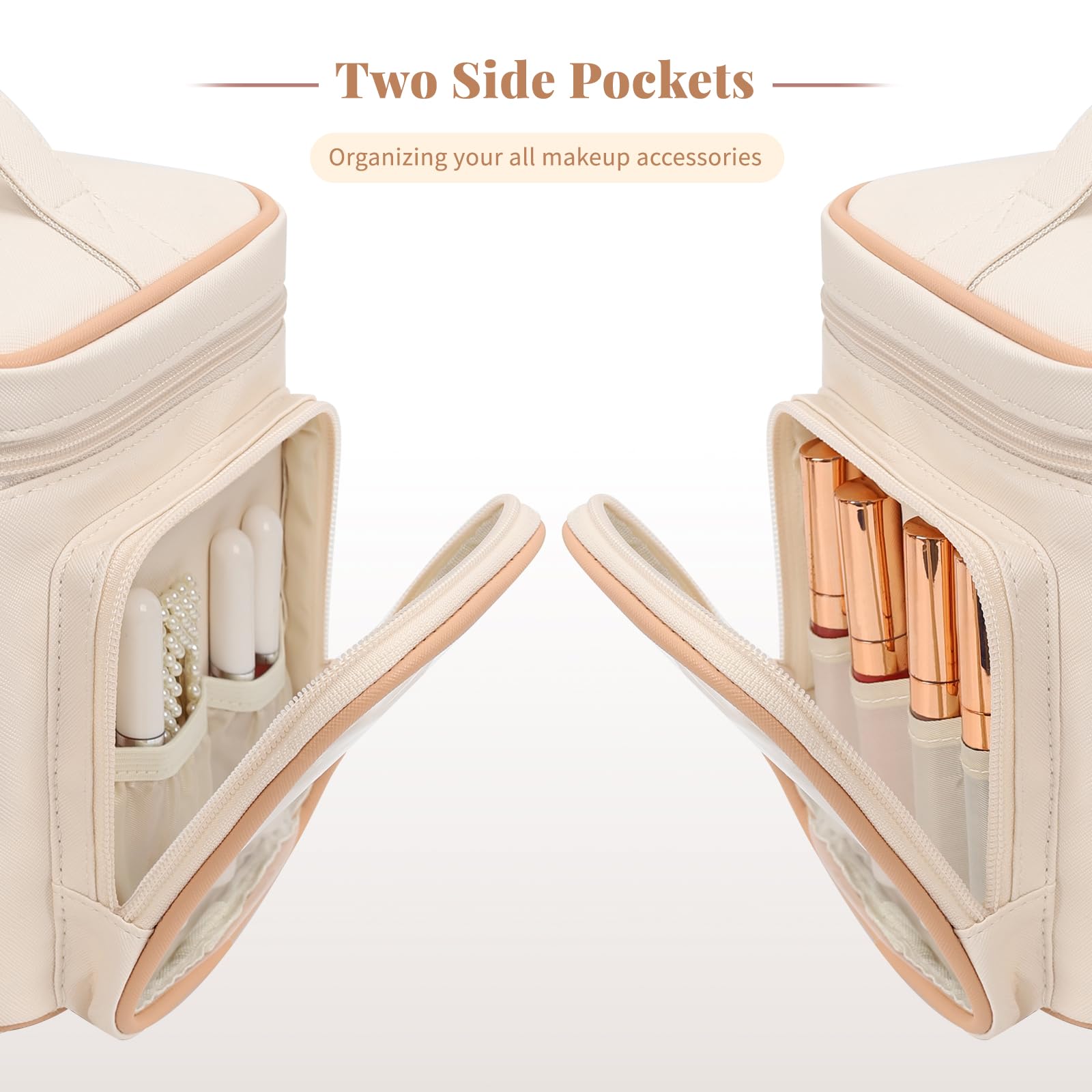 Bagmoly Sac Maquillage Matière PU imperméable et protection contre les éléments.