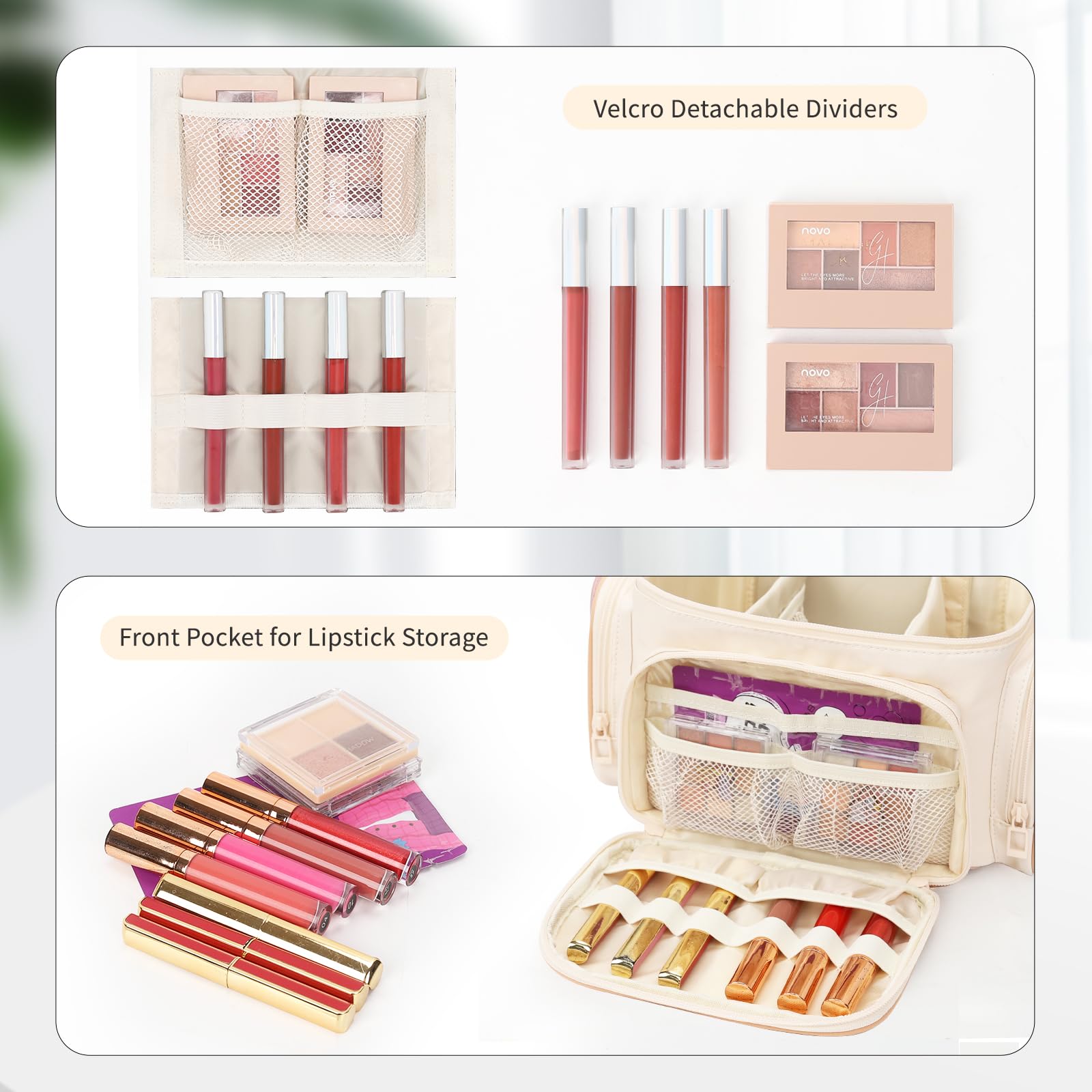Bagmoly Sac Maquillage Poches réseau mesh pour petits accessoires et produits