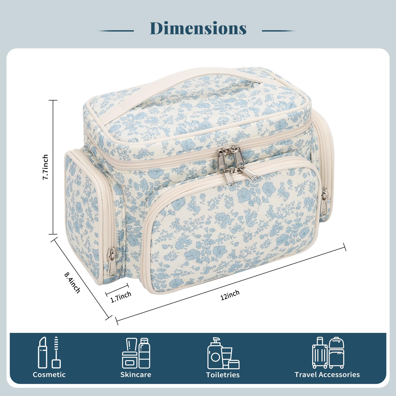 Bagmoly trousse maquillage coton fermeture double zip protection durable.