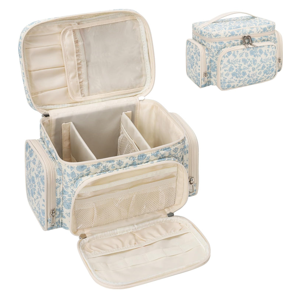 Bagmoly trousse maquillage coton rangement vertical dans valise.