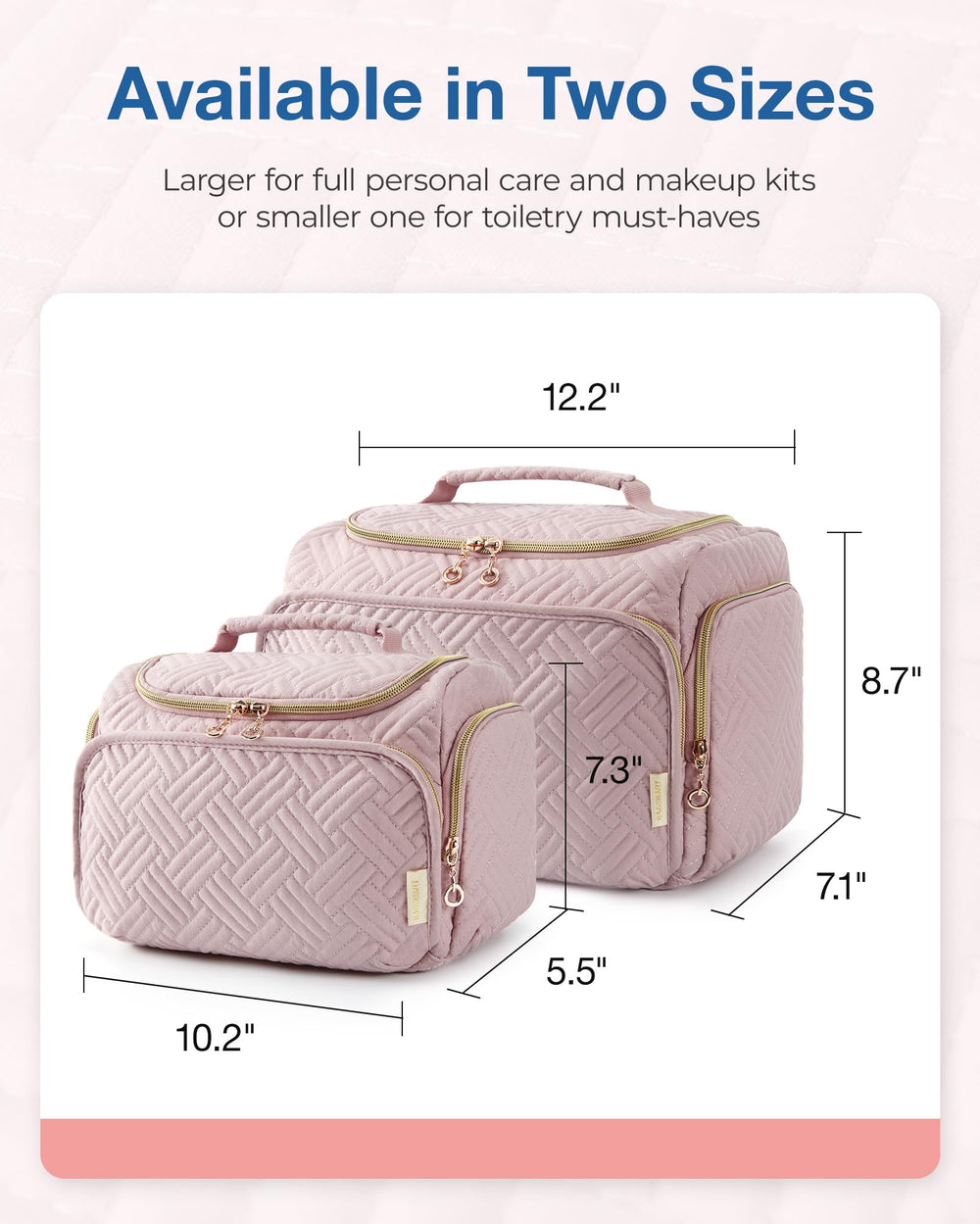 BAGSMART accessoire voyage rose avec poches mesh pour rangement efficace