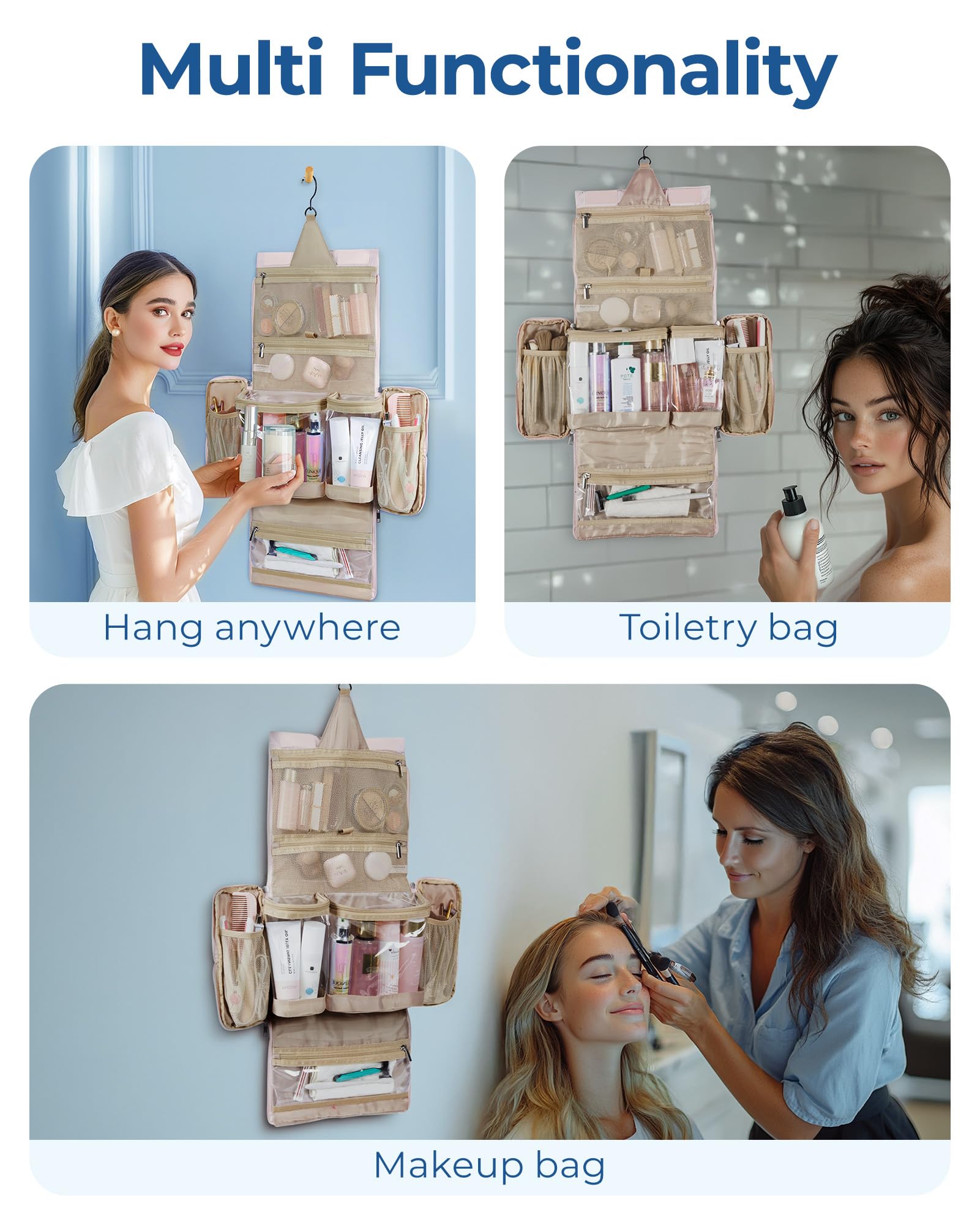 BAGSMART poignée et crochet pivotant à 360° pour suspendre où vous voulez.