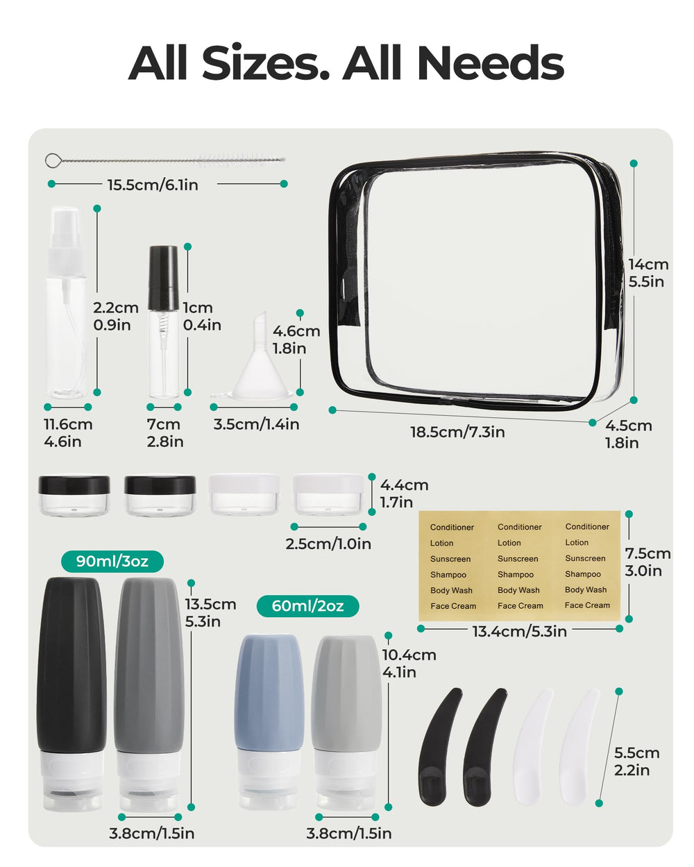 BAGSMART: brosse de nettoyage et accessoire pratique pour remplir proprement