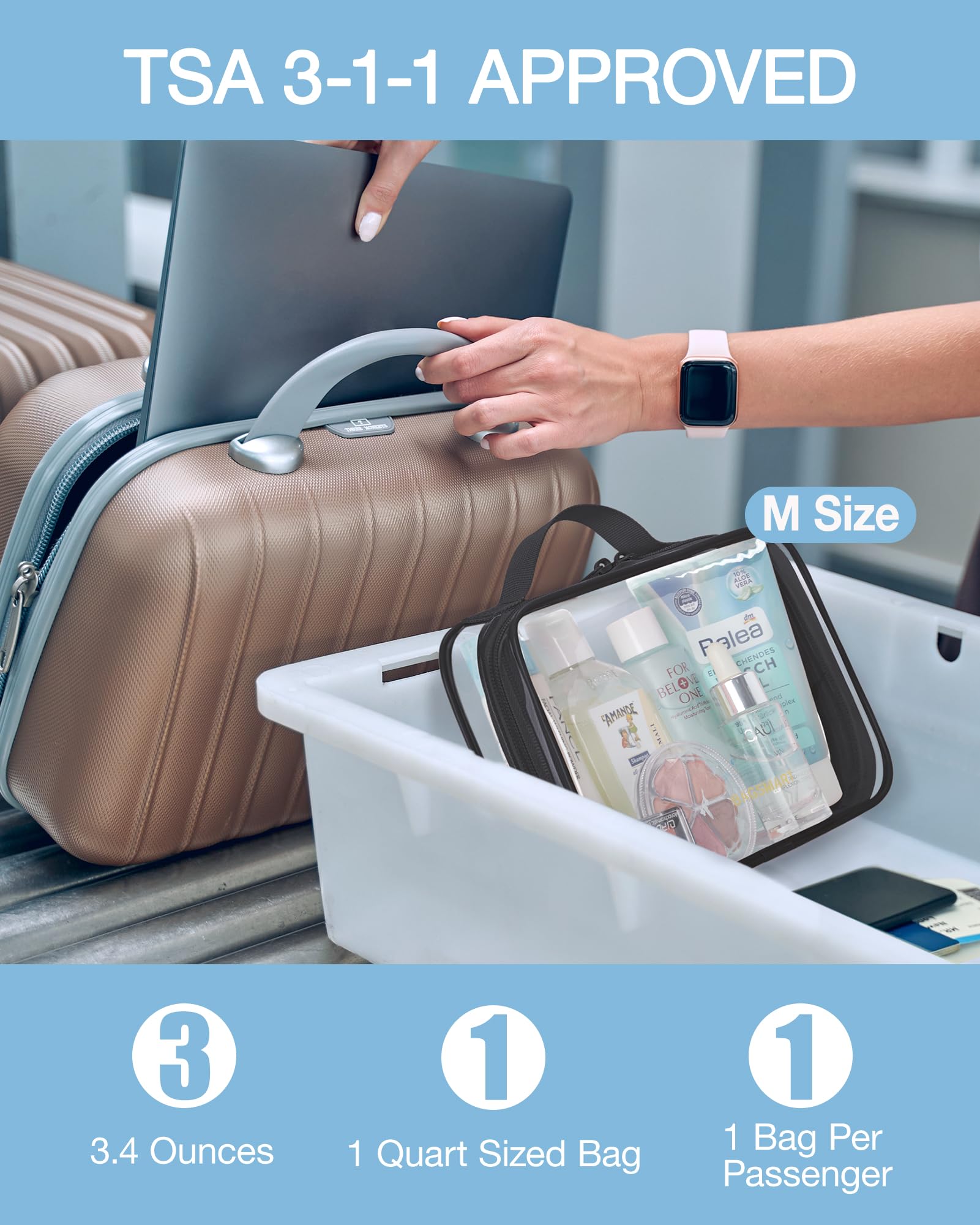 BagSmart ensemble de deux sacs, pratique pour organiser différents articles de toilette.