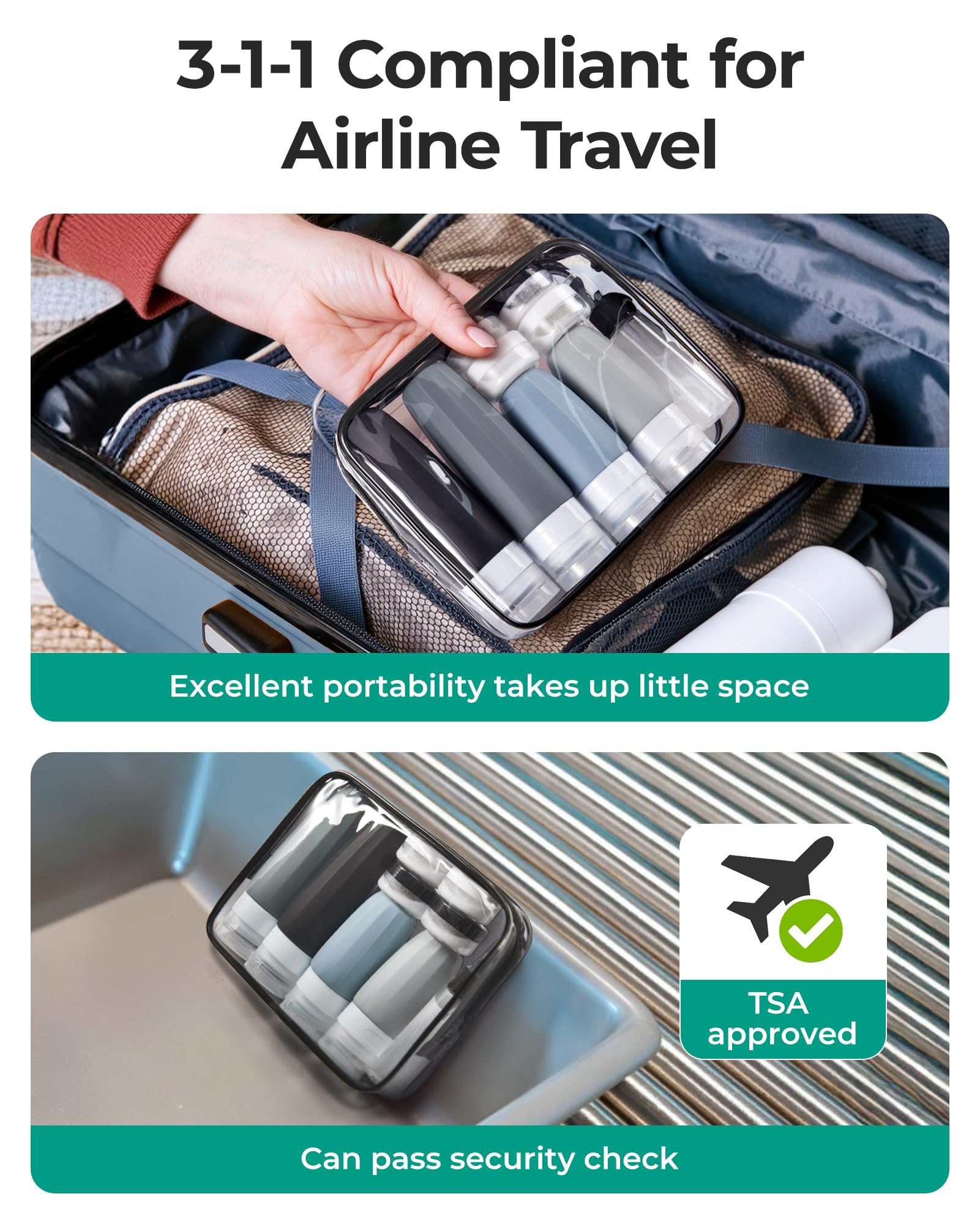 BAGSMART: entonnoir mini pour un remplissage propre en voyage