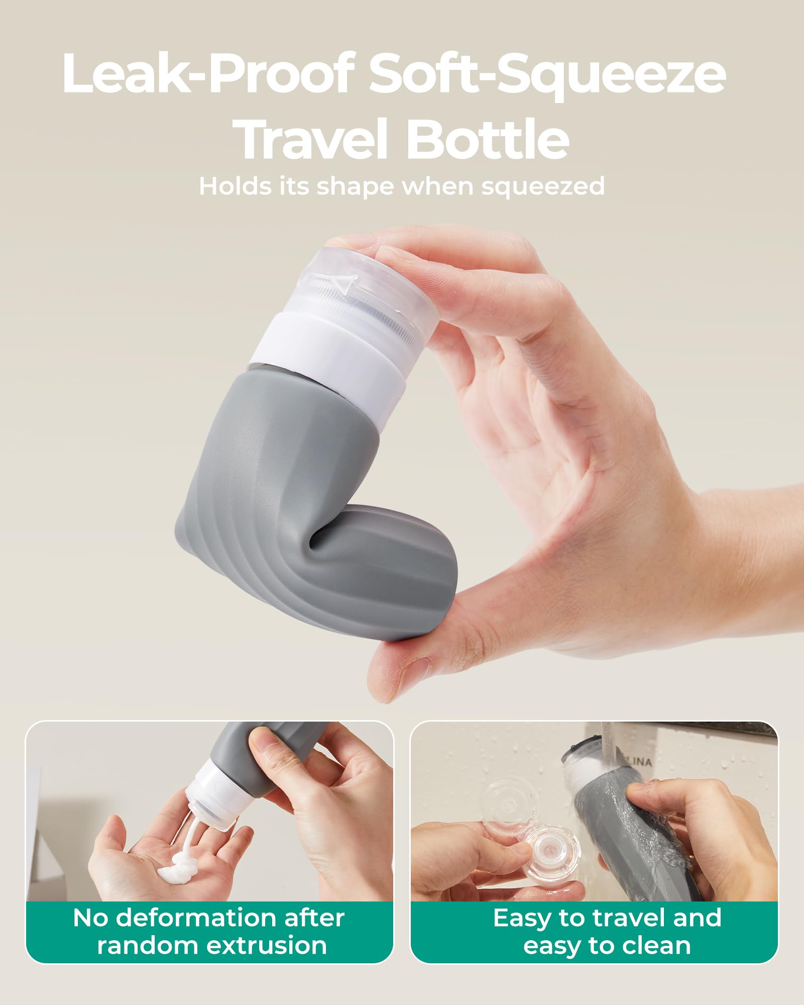 BAGSMART: étiquettes voyage gris pour identifier facilement vos liquides