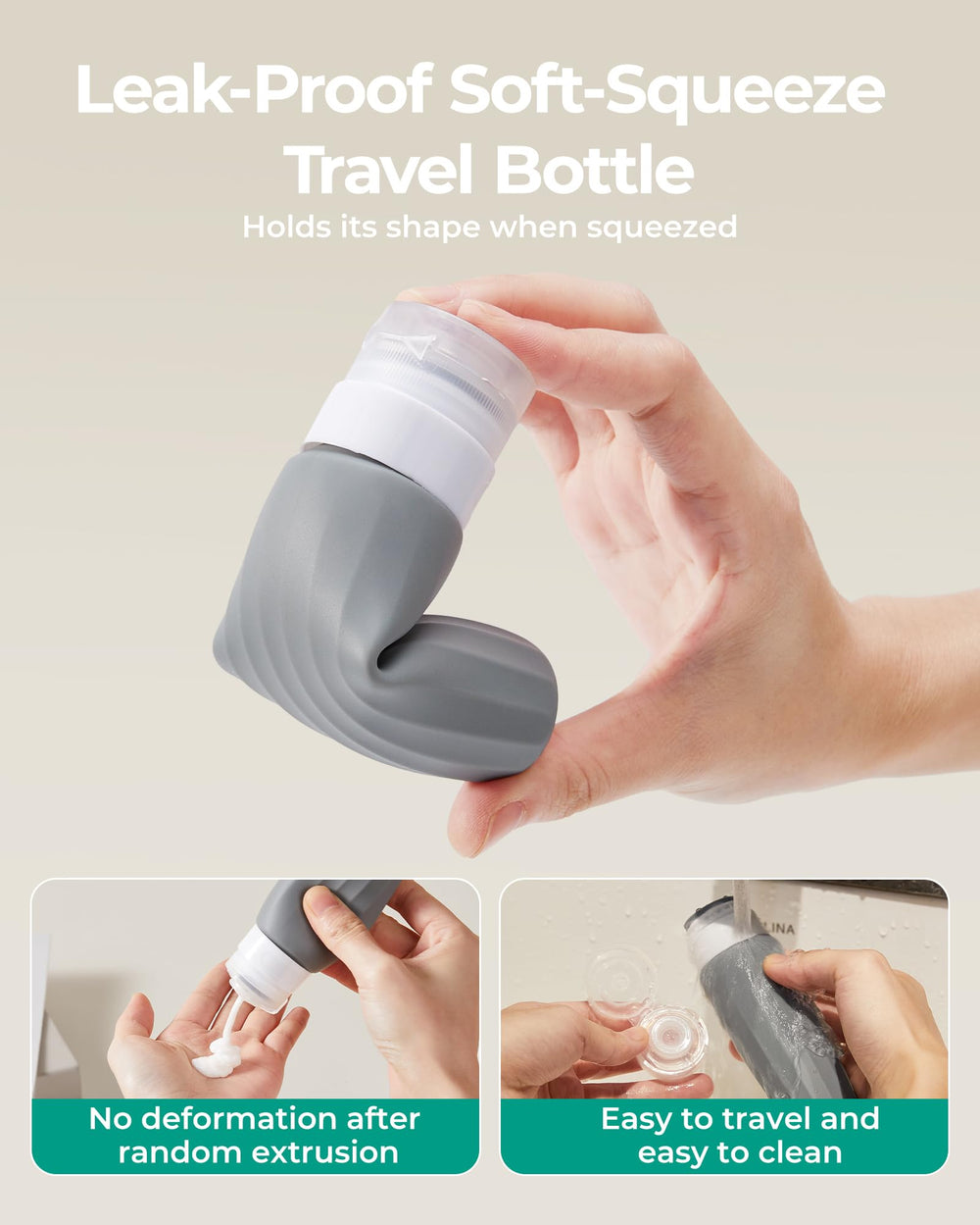 BAGSMART: étiquettes voyage gris pour identifier facilement vos liquides