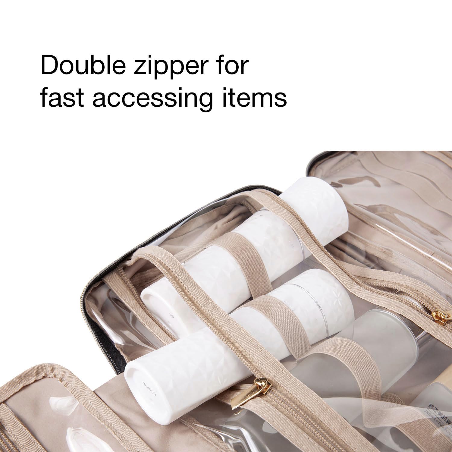 BAGSMART interior with elastic straps holds bottles upright