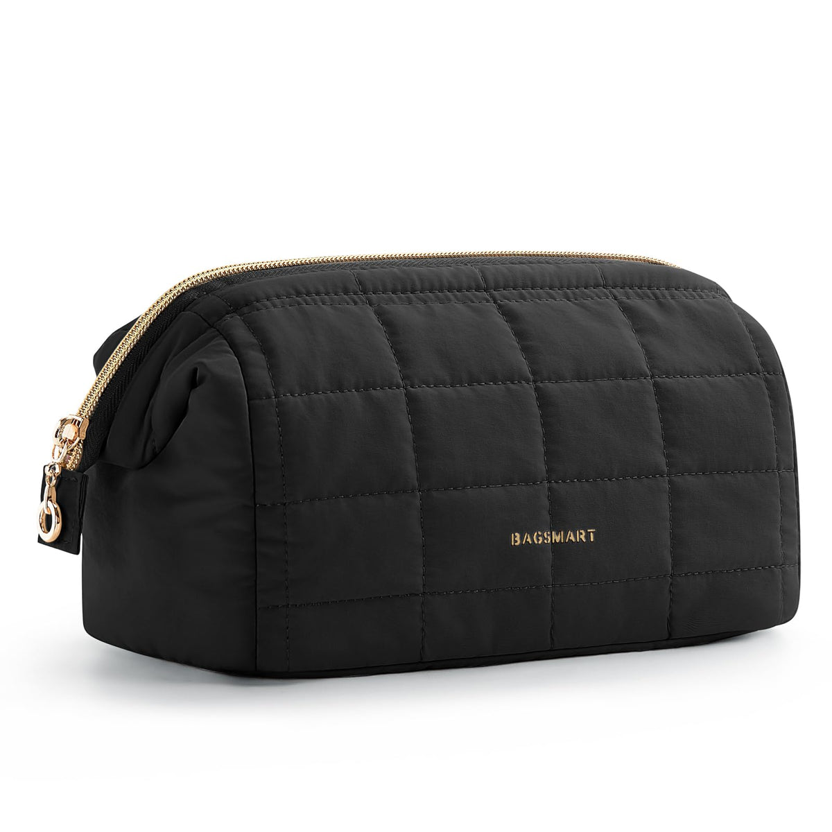 BAGSMART makeup bag wide opening for quick access to cosmetics