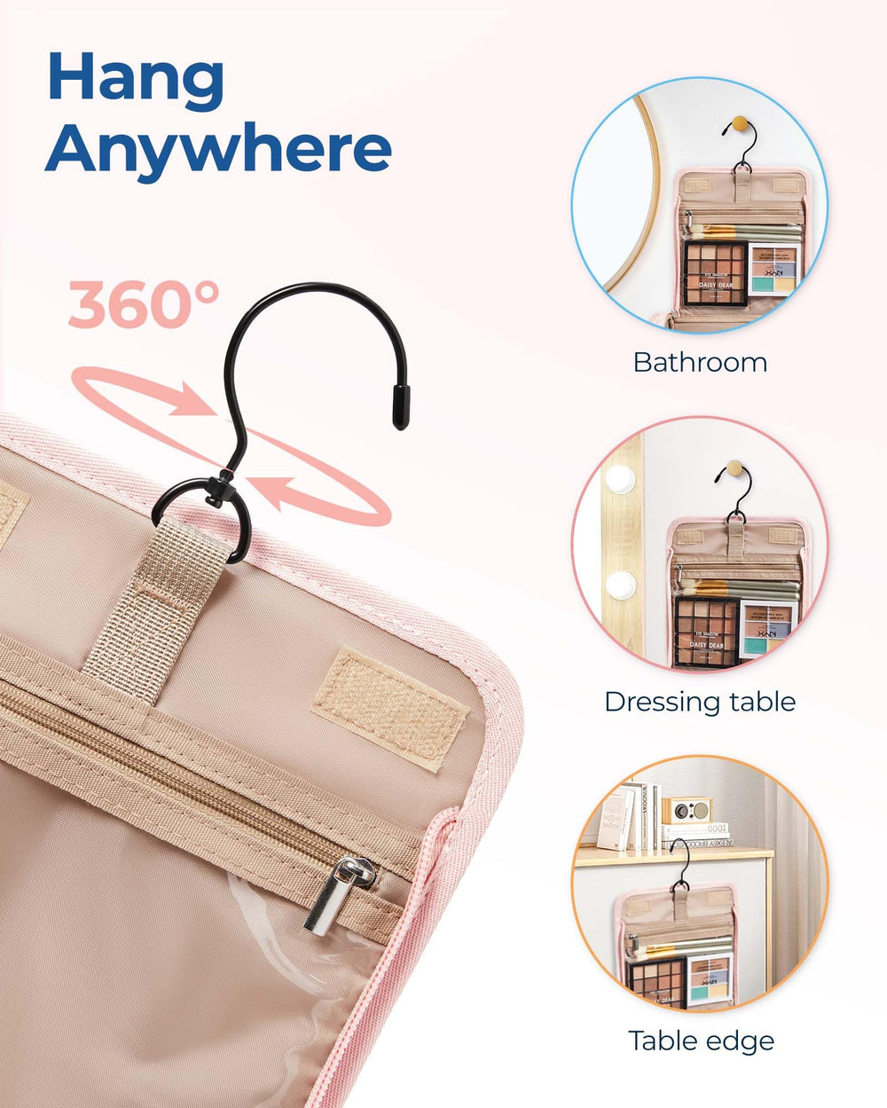 BAGSMART manche-haut-portable:Poignee superieure pour transporter facilement.