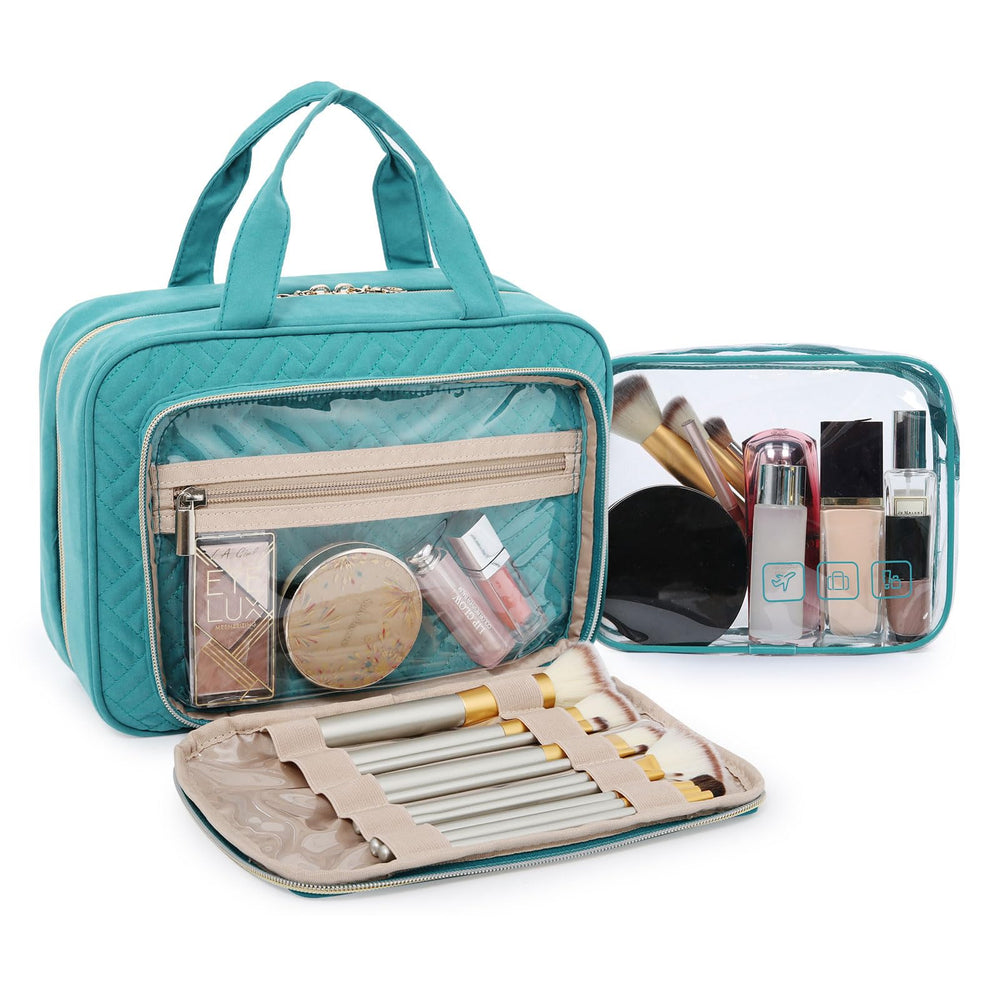 BAGSMART organiseur maquillage transparent TSA, passage rapide au contrôle.