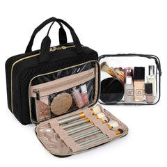 BAGSMART organiseur maquillage voyage transparent TSA, passage aisé au contrôle sécurité